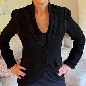 Trending Holiday Season - Vintage Black Zelda Blazer w Embellishments. Women's 8